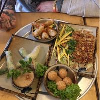 Different starters  at Sunshine Vegan Restaurant in Berlin