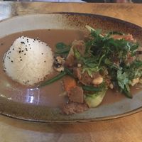 Peanut sauce tofu  at Sunshine Vegan Restaurant in Berlin