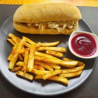 Pulled "Pork" Sandwich at Lavka in Guatemala City