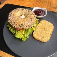 Breakfast Bagel  at Lavka in Guatemala City