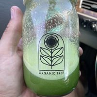 Emerald Juice in jar  at Organic Tree in Dana Point