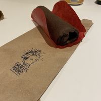 Chocolate roll cake at Gracias Madre in Mexico City