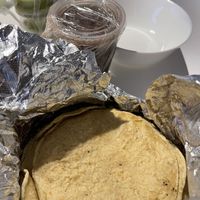 … came with several sauces and more than enough Tortillas.   at Gracias Madre in Mexico City