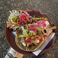 3 tacos with cheese   at Gracias Madre in Mexico City