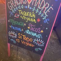 Su letrero 💕  at Gracias Madre in Mexico City
