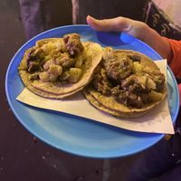 Tacos de chicharrón   at Gracias Madre in Mexico City