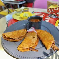 Birria tacos  at Gracias Madre in Mexico City