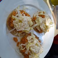 Sopes con chorizo at Gracias Madre in Mexico City