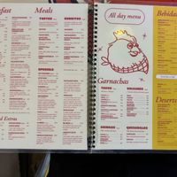 English menu  at Gracias Madre in Mexico City