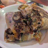 Smoked vegetable burrito at Gracias Madre in Mexico City