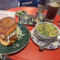 Pambazo and consomme   at Gracias Madre in Mexico City