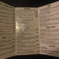 Menu at Drift Bar in Santa Teresa