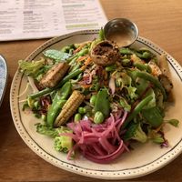 Asian salad - massive portion at Drift Bar in Santa Teresa