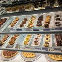 Pastry case, half or more are vegan at Drift Bar in Santa Teresa