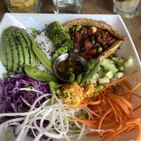 Vegan poke bowl  at Drift Bar in Santa Teresa