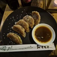 Gyosas vegan at Drift Bar in Santa Teresa