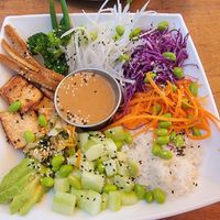 Tofu poke bowl at Drift Bar in Santa Teresa