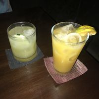 Gin Tonic with cucumber and fresh homemade lemonade at Drift Bar in Santa Teresa