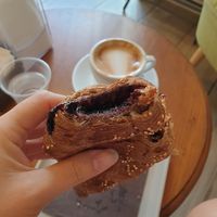 Venus rice flour croissant with blueberry jam - very soft, delicious at Sweet Coffee Beans in Bari