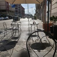 Outside at Sweet Coffee Beans in Bari