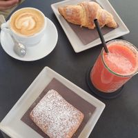 Vegan dark chocolate croissant is soooo delicious 😍 at Sweet Coffee Beans in Bari