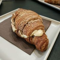 Cornetto riso venere integrale con crema al pistacchio veg at Sweet Coffee Beans in Bari