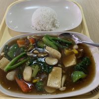 Stiry Fry with rice at Good Taste Vegetarian - MBK in Bangkok