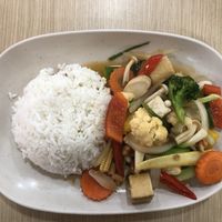 Fried Tofu with Cashewnut at Good Taste Vegetarian - MBK in Bangkok