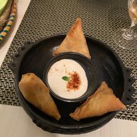 Vegane Samosas  at YEnat Restaurant in Mannheim