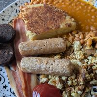 Vegan Black pudding and the cheezey beans picked up here at Alternative Stores - Online store in North Shields