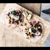 Chickpea tacos at The Hideout in Unawatuna