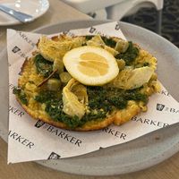 Chickpea pancake  at The Barker Hotel in Mount Barker