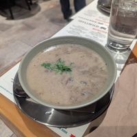 Cream of mushroom soup at Idyllwild Brewpub in Idyllwild