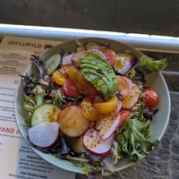 Avocado ponzu salad at Idyllwild Brewpub in Idyllwild