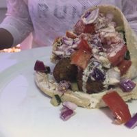 The falafel in pita bread (R 68.00) at Thyme & Again in Plettenberg Bay
