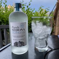 Sparkling water at Sedona Pizza & Pasta Company in Sedona