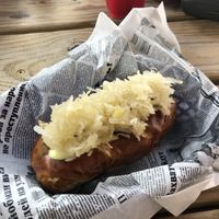 Vegan curry wurst- just like we had in Berlin! at sPACYcLOUd Lounge in Washington