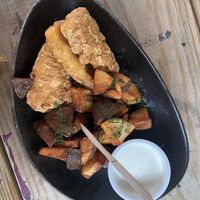 Fish and chips  at sPACYcLOUd Lounge in Washington