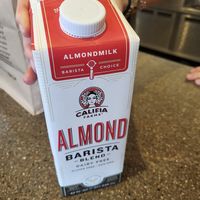 Love this almond milk and no extra charge! at Einstein Bros Bagels in Cedar Park