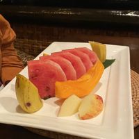 Fruit platter  at Rapae Bay in Aitutaki