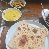 Dhal and banana flower curry at Matey Hut in Ella