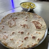 Coconut roti and Dhal  at Matey Hut in Ella