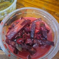 Beetroot curry at Matey Hut in Ella