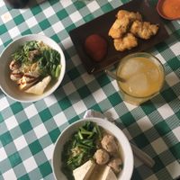 bakso & tempura at Depot Veggie in Yogyakarta