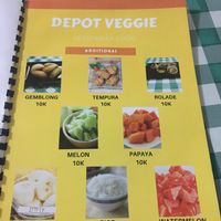 Updated Menu at Depot Veggie in Yogyakarta
