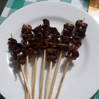 Sate (I think it's seitan!) at Depot Veggie in Yogyakarta