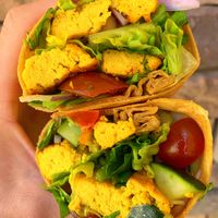  Rainbow Asian wrap with tofu  at Greens N Things in Brea