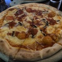 Create your own pizza, with vegan cheese.  at Ruby's in Dublin