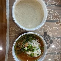 Korean soup & janchi noodle  at Tteul Ahn Chae in Suwon