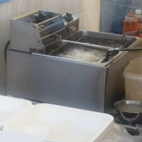 Falafel fryer at Papa's Falafel in Dublin